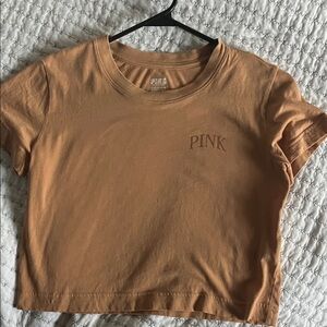PINK Victoria's Secret Women's Tan Crop Top